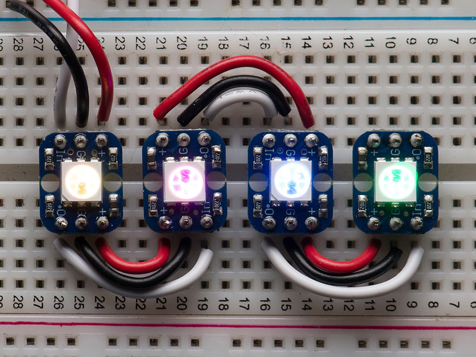 Adafruit Breadboard-friendly RGB NeoPixel LED (4pk)