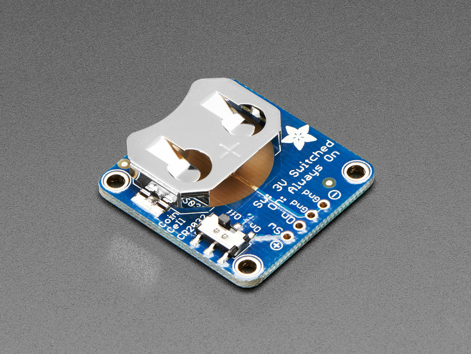 Adafruit 20mm Coin Cell Breakout w/On-Off Switch (CR2032)