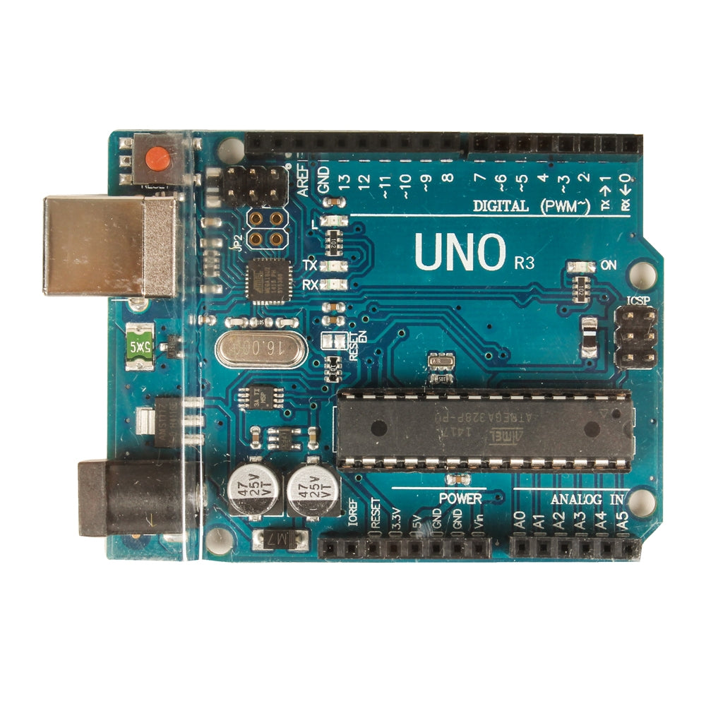 Inland Uno R3 MainBoard Arduino Compatible ATmega328 Microcontroller; 16MHz Clock Rate; 32KB Flash Memory
