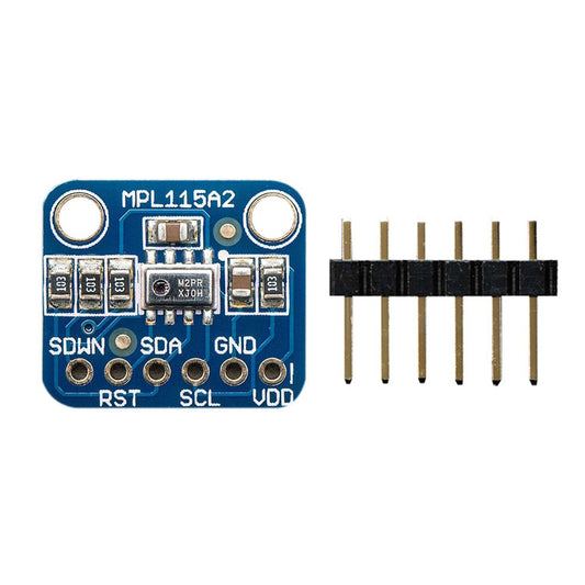 Adafruit Industries MPL115A2 I2C Barometric Pressure/Temperature Sensor Vin - 2.4 to 5.5 VDC; Logic - 3 to 5V compliant; Pressure sensing range - 500-1150 hPa (up to 10Km altitude)