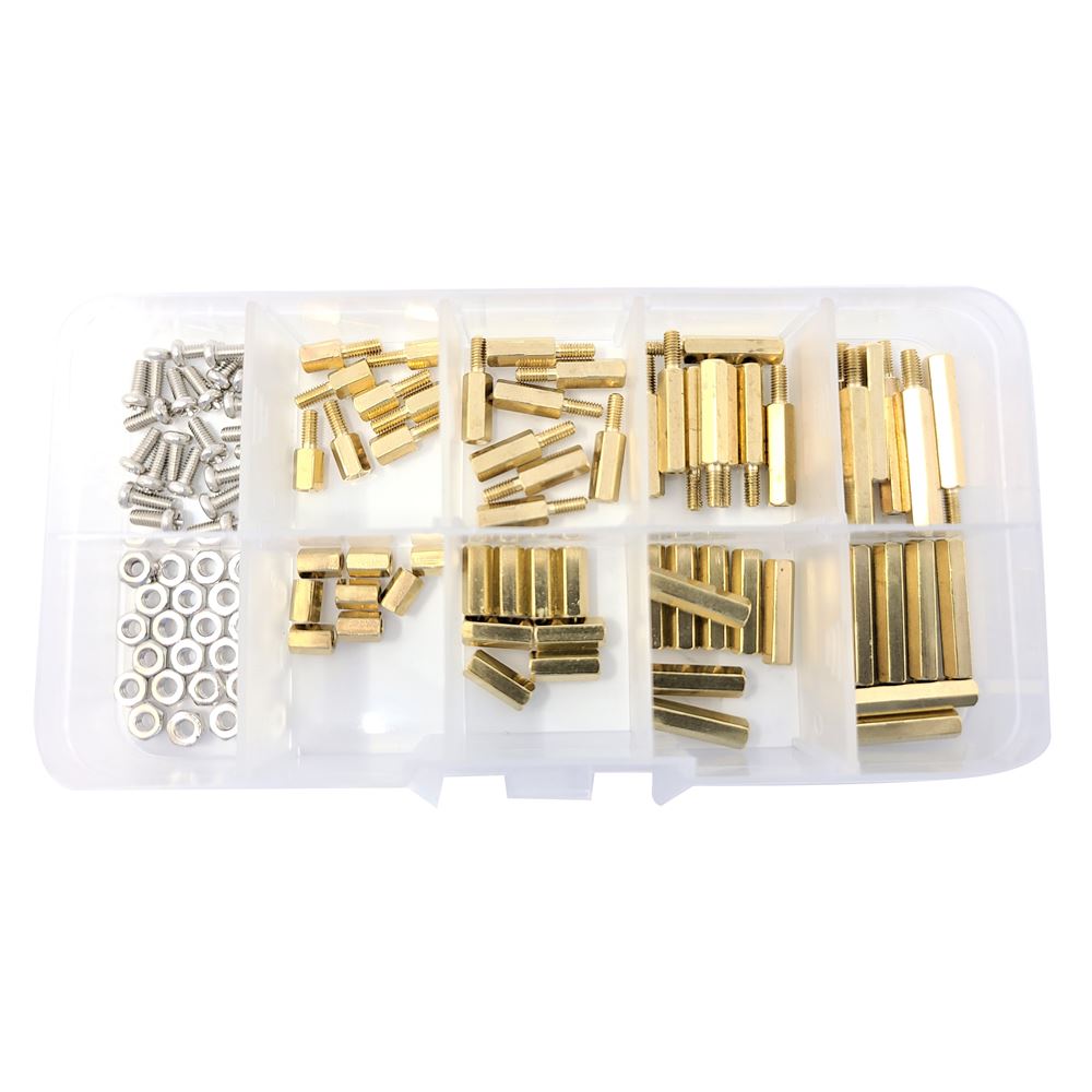 Micro Connectors Assorted M2.5 Standoff Kit - 114 Pieces