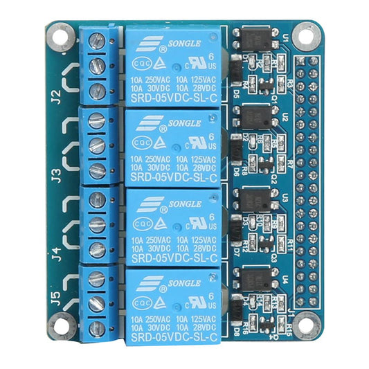 Inland RPI 4-Channel Relay 5V Shield for Raspberry Pi/ CE Certification