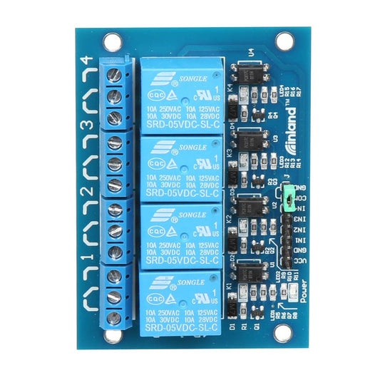 Inland 4 Channel 5V Relay Module for Arduino