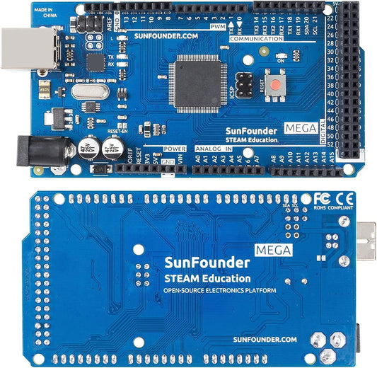 SunFounder MEGA Board Compatible with Arduino IDE ATMEGA2560 ATmega16AU + USB Cable